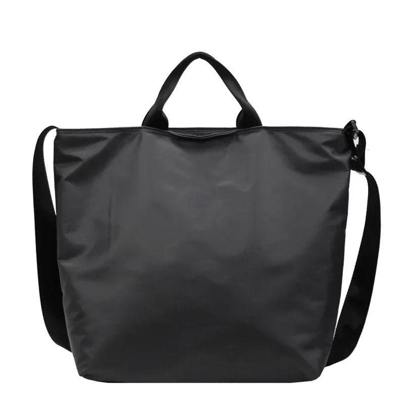 Zipper Solid Color Nylon Shoulder Bag - WIVAStore